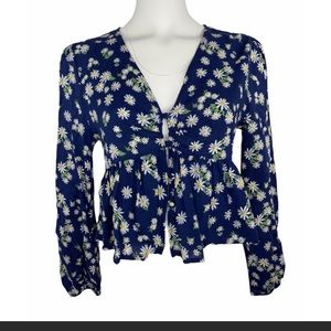 Altar’d state ruffle crop top shirt